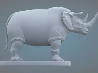 Sci-Fi Armored Rhino PM-21 3D print model