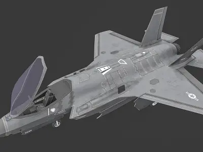 F35 A fighter jet - fighter jet Low-poly 3D model
