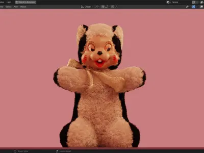 Skunk Furry 3d Model 3D model