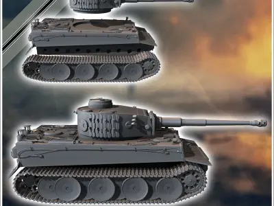 Panzer VI Tiger Ausf E 1942 early - miniatures tabletop scenery 3D print model