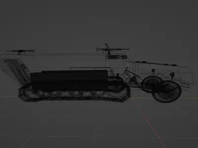 WW2 German Half Track Sdkfz 251 3D model