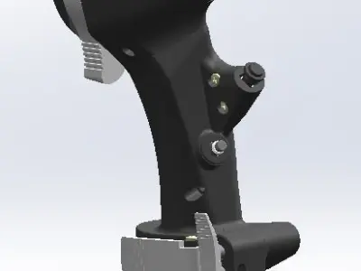 Mirage 2000 stick for simulation with all buttons and switches 3D print model