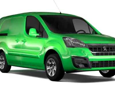 Peugeot Partner Van L2 2slidedoors 2017 3D model