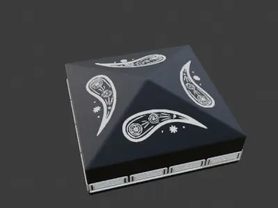 Uzbek national doppi 3D model Low-poly 3D model Free low-poly 3D model