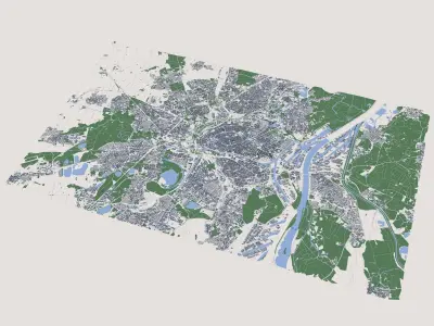 Strasbourg City France 3D model