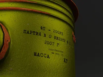 Large Air Filters for shelter vent Low-poly 3D model