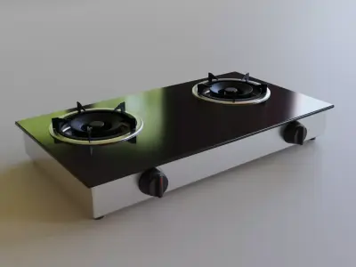 Double Burner Gas Stove  Free 3D model