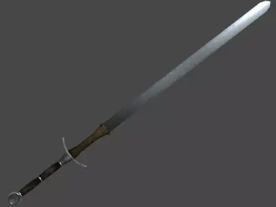 Two Hand Sword1 Low-poly 3D model