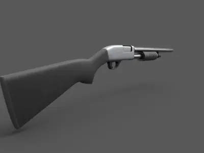 Shotgun Game Ready Low-poly 3D model