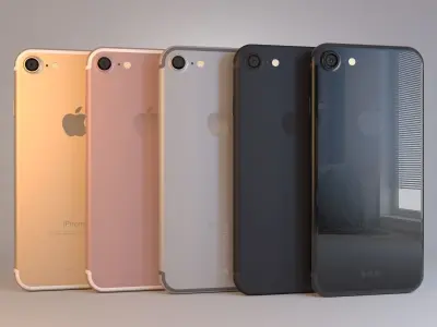 Apple Collection iPhone7 iPhone 7 Plus AirPods Lightning 3D model