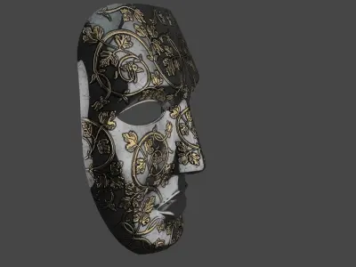 Metal mask Low-poly 3D model