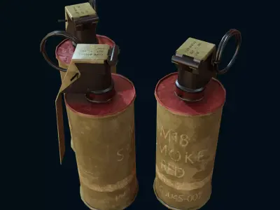 M18 hand grenade Bomb Gaming Model  Low-poly 3D model