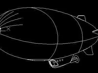 Zeppelin hot air balloon 3D model