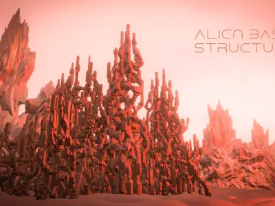 ALIEN BASE STRUCTURE 3D model