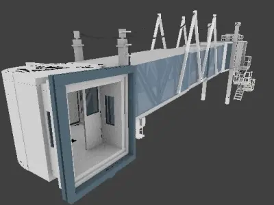 Airport Jetway Free low-poly 3D model