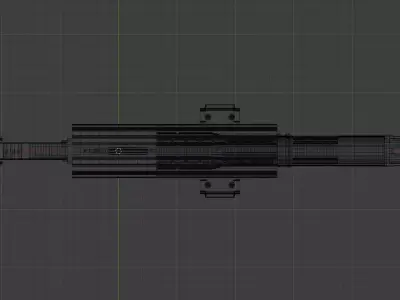 Wall-Mounted Gun 3D model