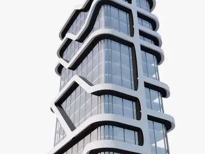 Modern Building Concept 01 3D model