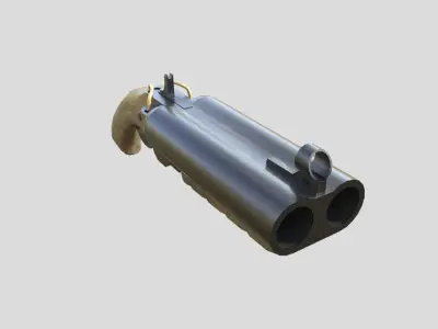 Thumper-gun model 3d game ready model Low-poly 3D model Low-poly 3D model