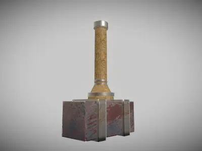 Fantasy Hammer - Medieval Style  Low-poly 3D model