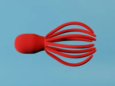 Octopus Animated Low-poly 3D model