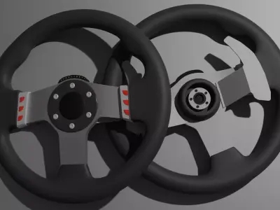 Electronic gaming steering wheel for pc Free 3D model