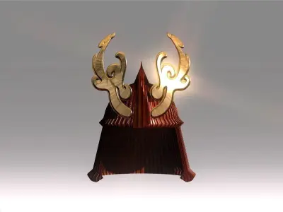Ornament Helmet Low-poly 3D model
