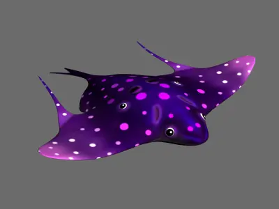 Cartoon Evil Fish 3D model