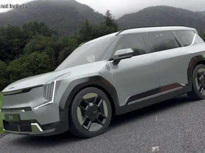 KIA EV9 Electric SUV Silver 3D model