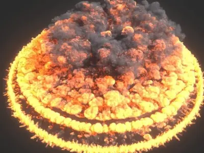 Maya Fluids Effects Assets Bundle Low-poly 3D model