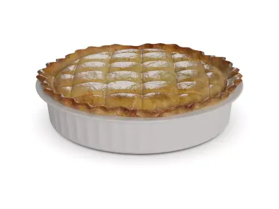 Pasties dumplings and pizzas Chicken and Mushroom Pie 3D model