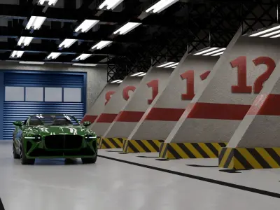 Parking lot showroom 3D model 3D model