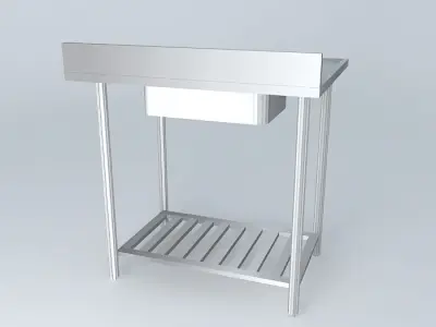 Kit210 Bancada Inox Cuba V2 por Alex Marques Free 3D model