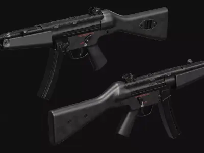 MP5 SMG Low-poly 3D model