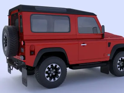 Land Rover Defender works V8 2018 Free 3D model
