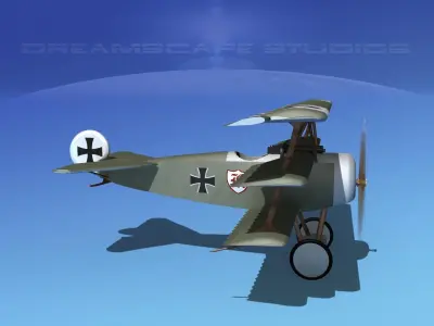 Fokker DR-1 Triplane V14 3D model