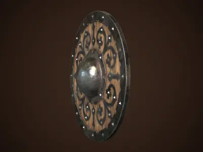 Shield Buckler 01 Low-poly 3D model