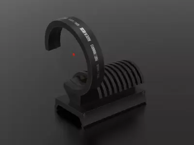 Red Dot Sight Semicircle Low-poly 3D model
