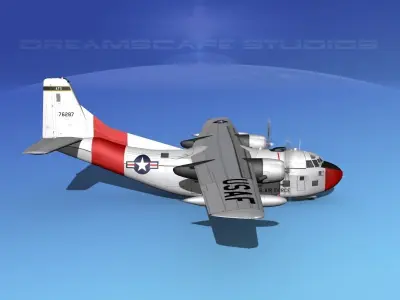 Fairchild C-123B Provider USAF 4 3D model