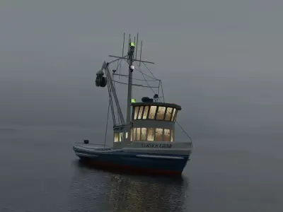 Fishing boat Alaska Gem Seiner Low-poly 3D model