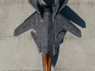 F21-Summer Fighter jet  Low-poly 3D model