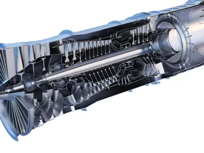 engine Low-poly 3D model