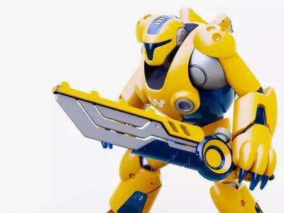 BATTLE DROID KORAH RIGGED Free 3D model