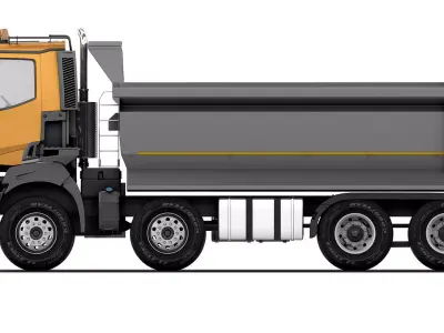 Renault K430 8x4 tipper 2016 3D model