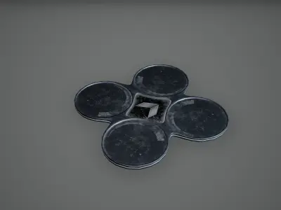 Cyberpunk Drones Low Poly  Game Ready Low-poly 3D model