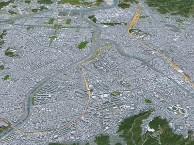 Daejeon City in South Korea 3D model
