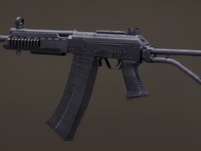 Saiga12 SBS Full Auto PBR Rigged Low-poly 3D model