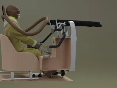 Albatros DV Cockpit 3D model