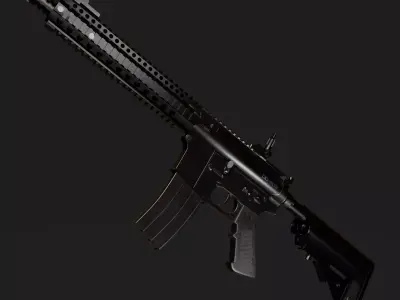 DDMK-18 realistic model rifle Low-poly 3D model