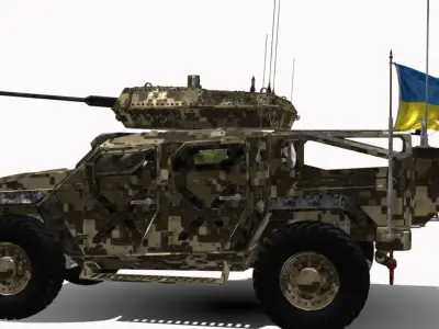 THUNDER A1 4X4 UCRANIA Low-poly 3D model