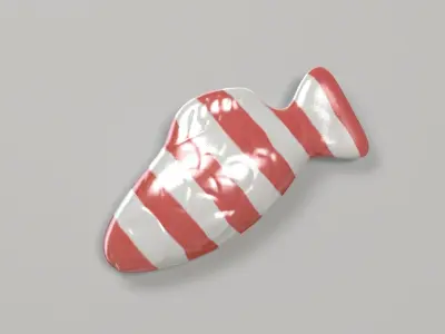 Swedish Fish Red Stripe 3D 3D model